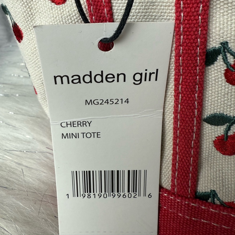 MADDEN GIRL cherry canvas mini tote bag - Picture 10 of 10